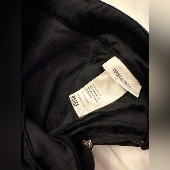 Paige Verdugo Ankle black velvet pants - Picture 4 of 7